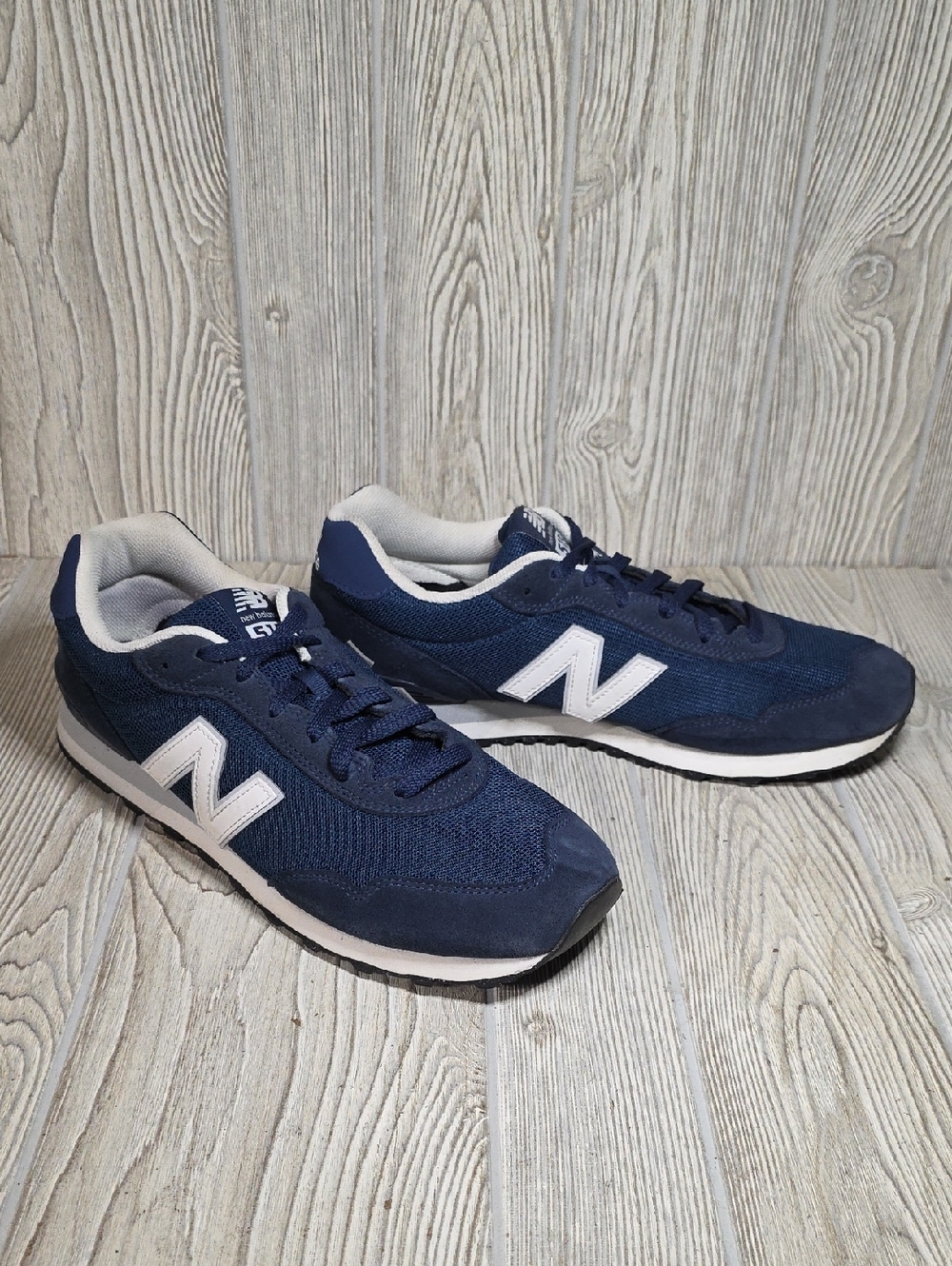 New Balance 515 Navy and White Retro Runner Sneakers Mens Size 12